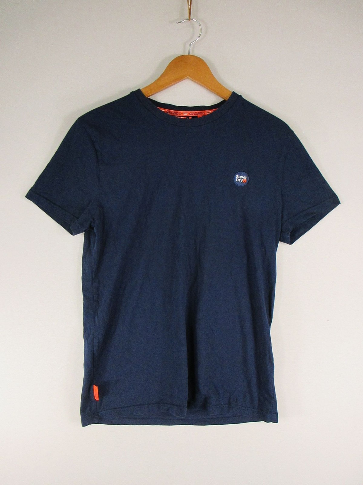 Superdry Tee Mens L Navy Short Sleeve Logo Crewneck Collective Worldwide T-Shirt