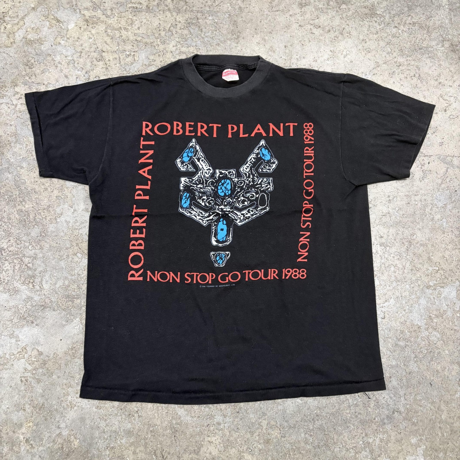 Vintage Robert Plant Shirt Mens Large Black 1988 Non Stop Go Tour Band Tee gallery