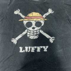 Shonen Jump One Piece Luffy Crossbones Adult Black T-Shirt Size S – EUC