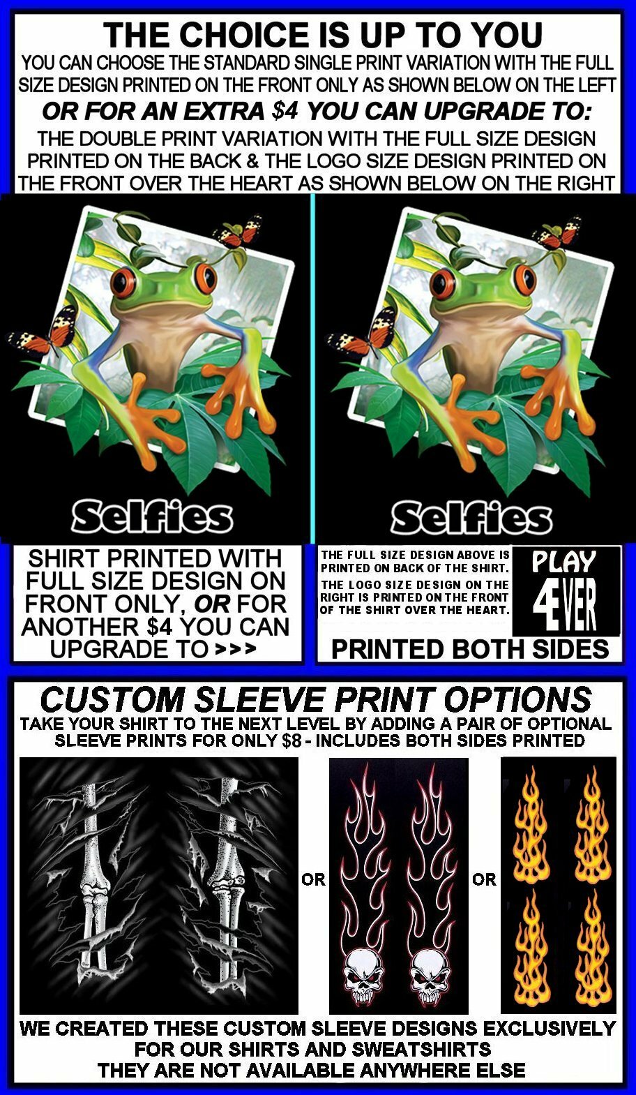 HAPPY COLORFUL AMPHIBIAN TREE FROG SELFIE LONG SLEEVE BUTTERFLIES T-SHIRT AB028 gallery