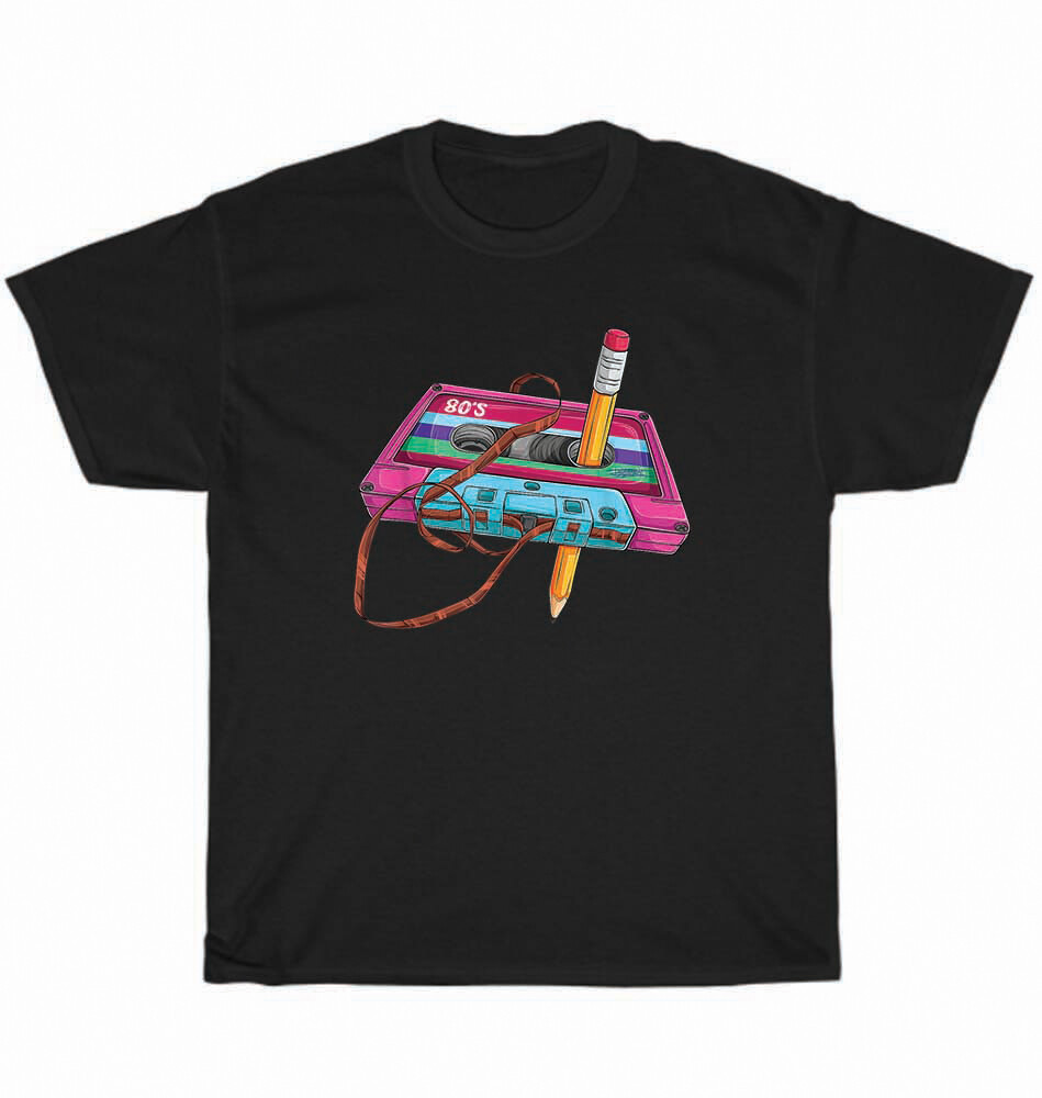 Vintage Retro Cassette Tape Pencil 70’s 80’s 90’s Music Mixtape T-Shirt Unisex