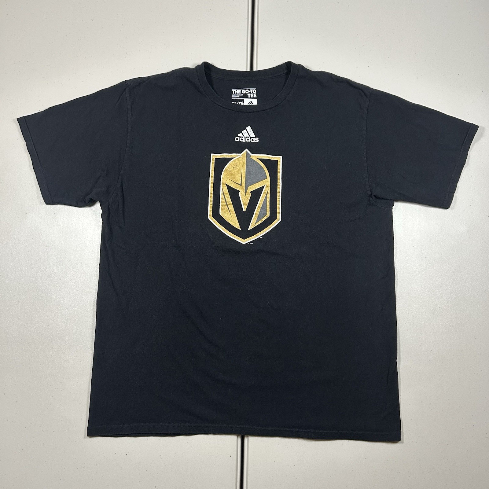 Adidas VGK Vegas Golden Knights Logo Graphic Shirt Men's Size XL Hockey NHL gallery