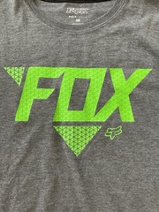 Fox Tech Racing Men’s Short Sleeve T-Shirt Gray Graphic Medium Sports Dirt Tee