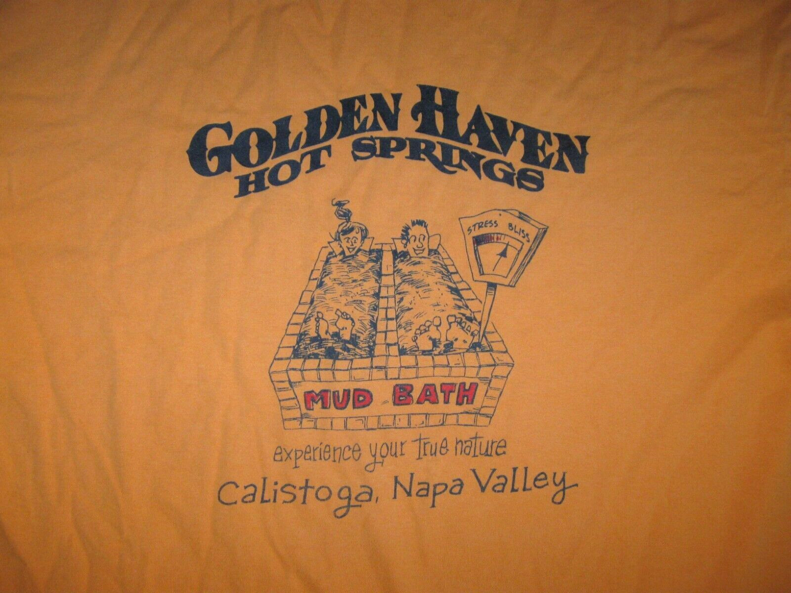 GOLDEN HAVEN Hot Springs Calistoga NAPA VALLEY vtg T Shirt Men’s Large MUD BATH