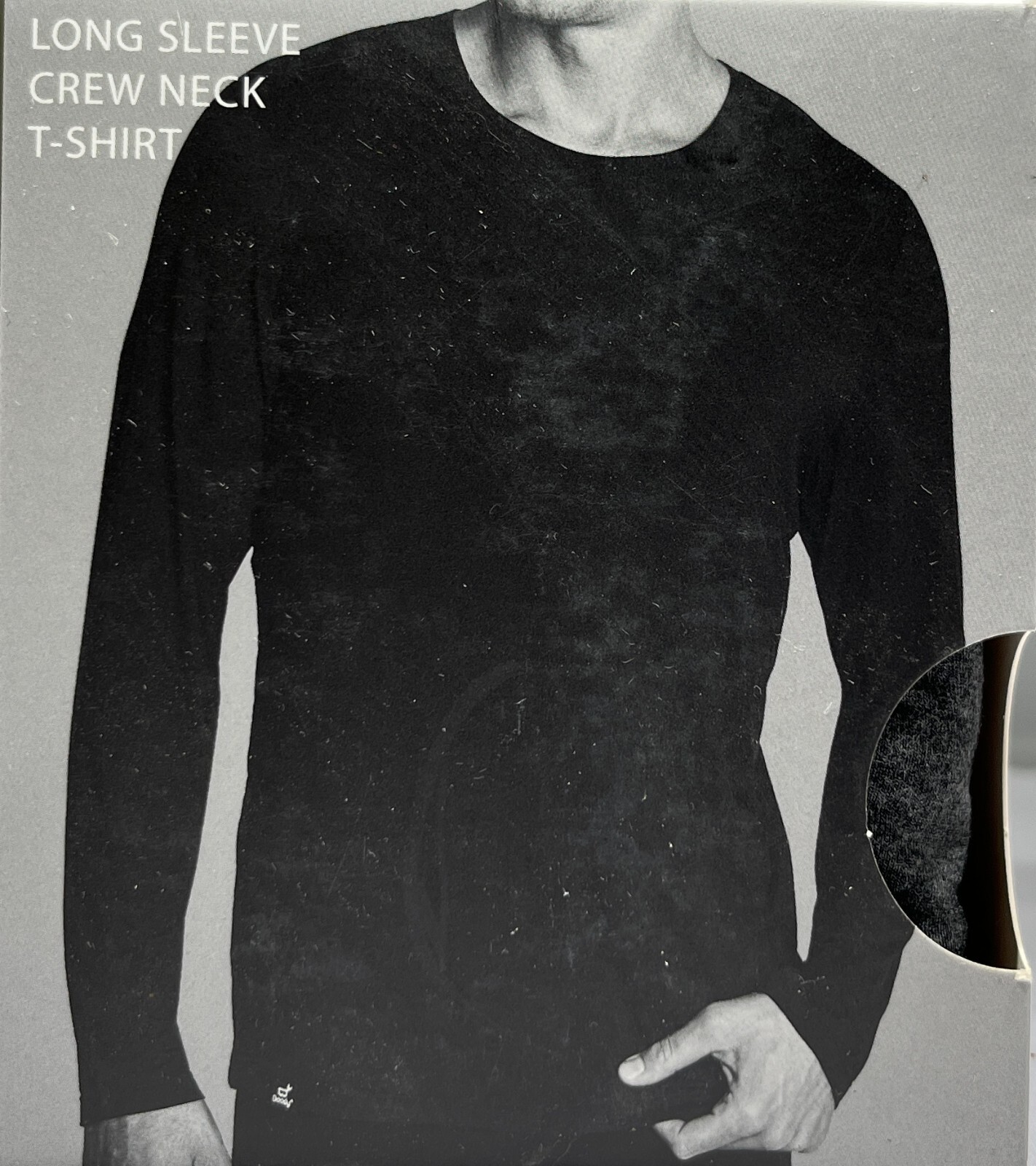 Boody EcoWear Men's Long Sleeve Crew Neck T-Shirt-Color: DARK MARL - Choose Size gallery