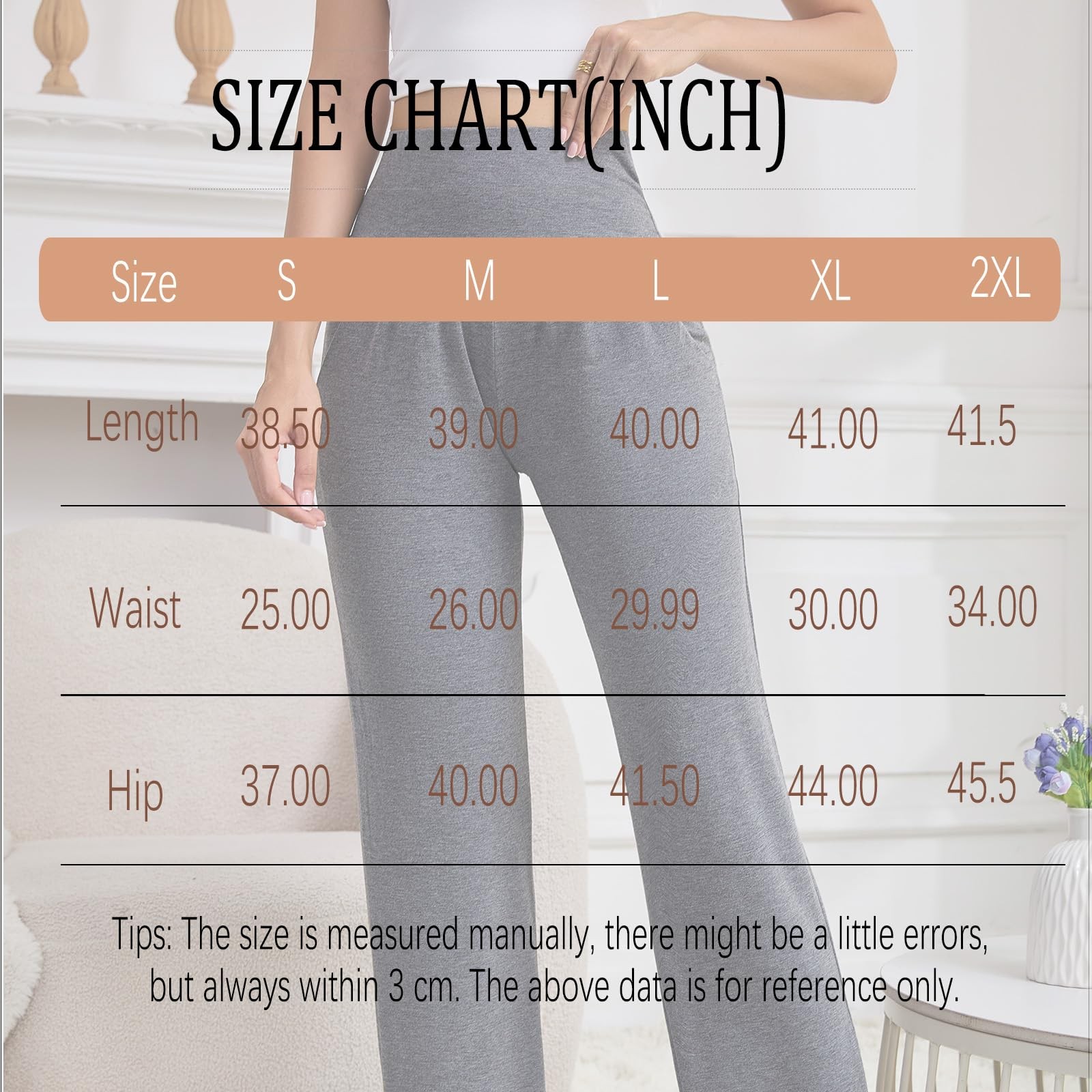 3 Pack Women's Petite Sweatpants, Casual Wide Leg Pants Loose Fit Lounge Pant... gallery