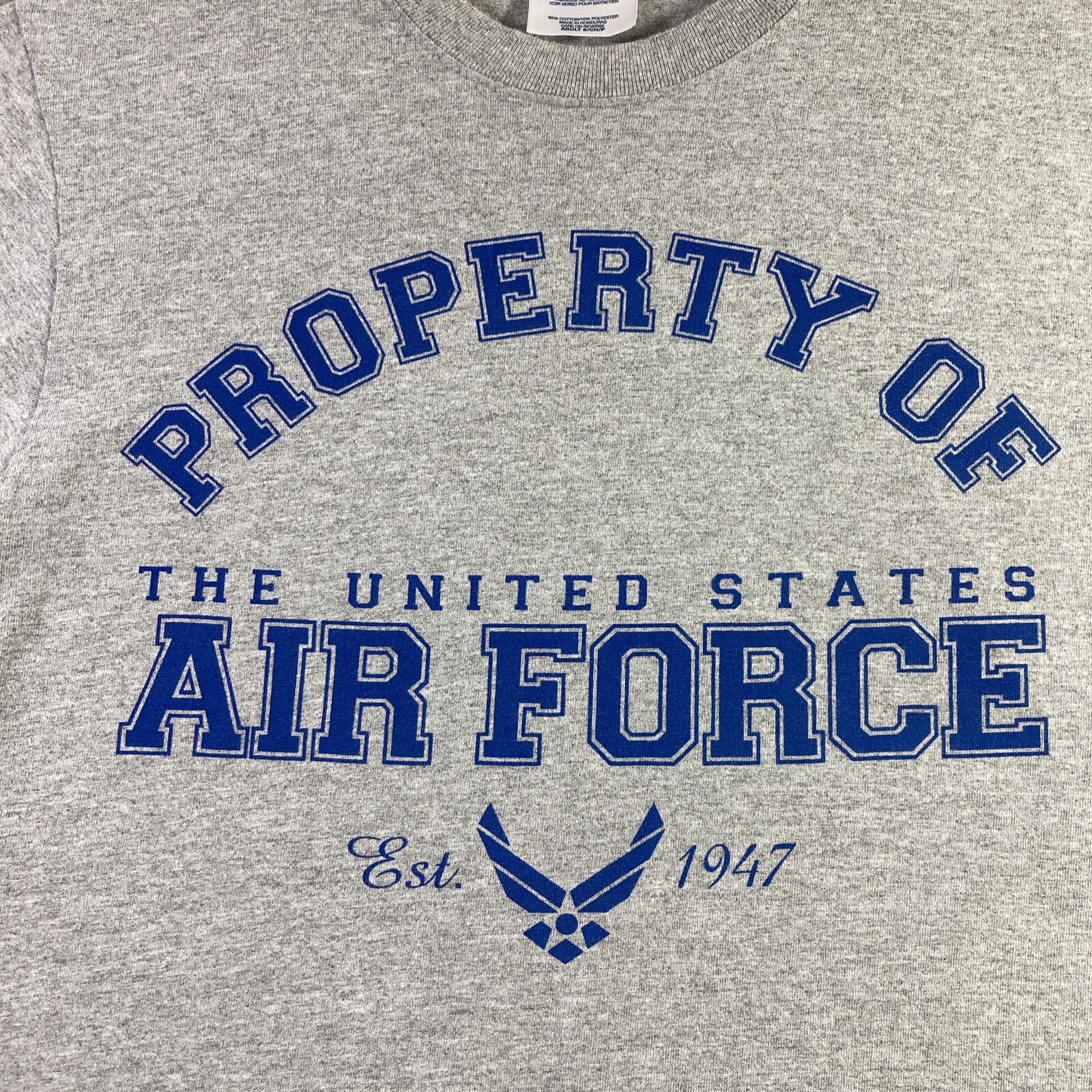 United States Air Force Shirt Adult Small Gray Blue Graphic Tee Double Sided gallery