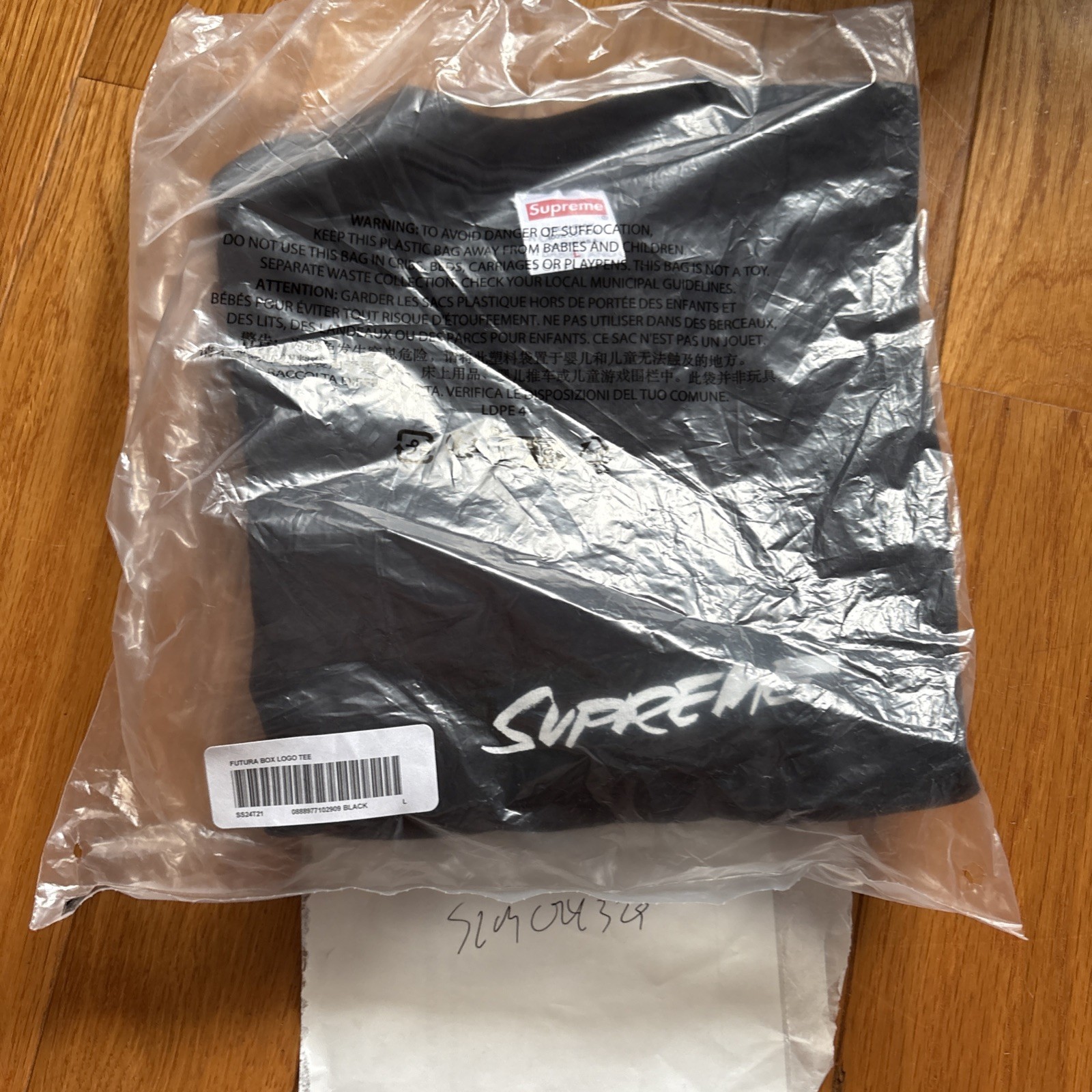 New SS24 Supreme Box Logo Futura Tee Black Size Large L In Hand Ships Now