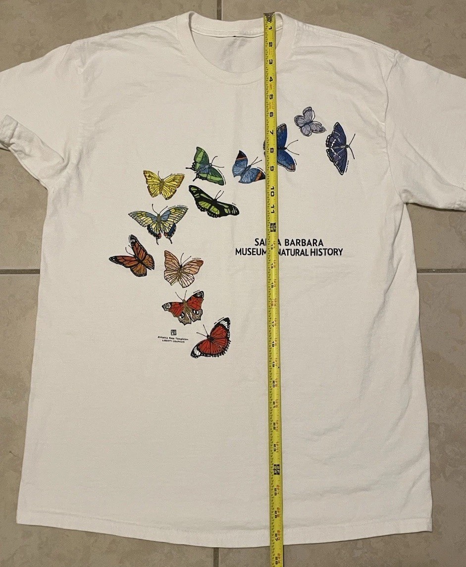 Vtg Butterfly Art AOP Shirt M Nature Wildlife Animal Grunge Vaporwave 90s Y2K gallery