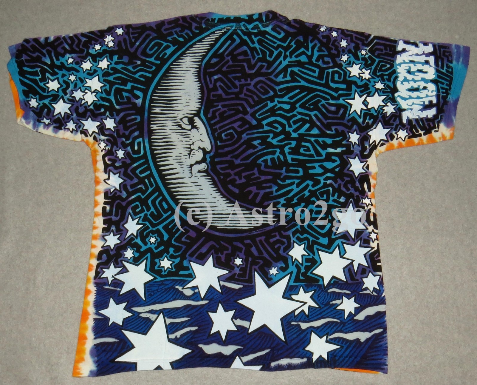 SUN MOON--Liquid Blue 2 sided Day Night Space Astronomy Science T shirt S-7XL gallery