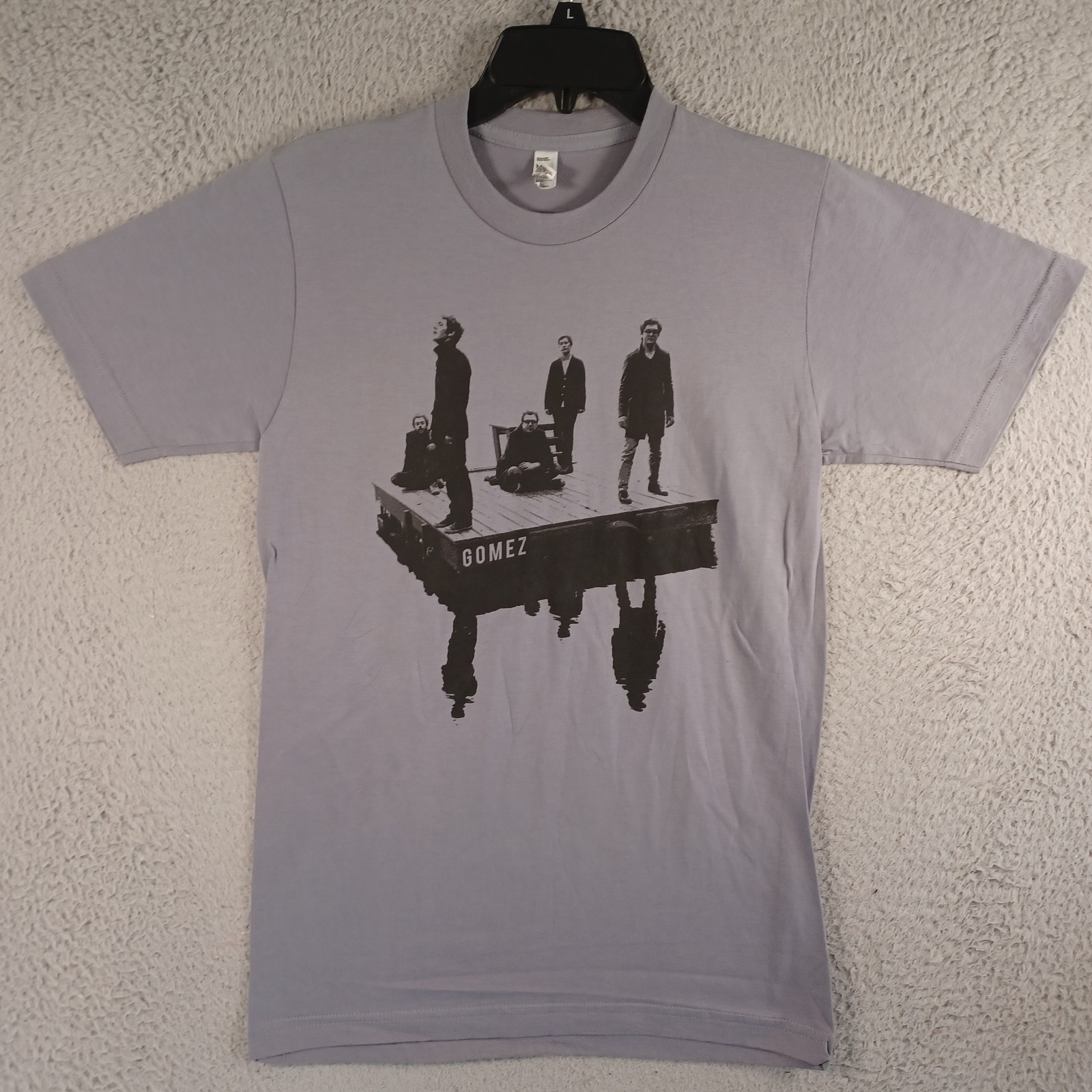 American Apparel Mens Gray T-Shirt Size Small Gomez Crew Neck Short Sleeve Soft