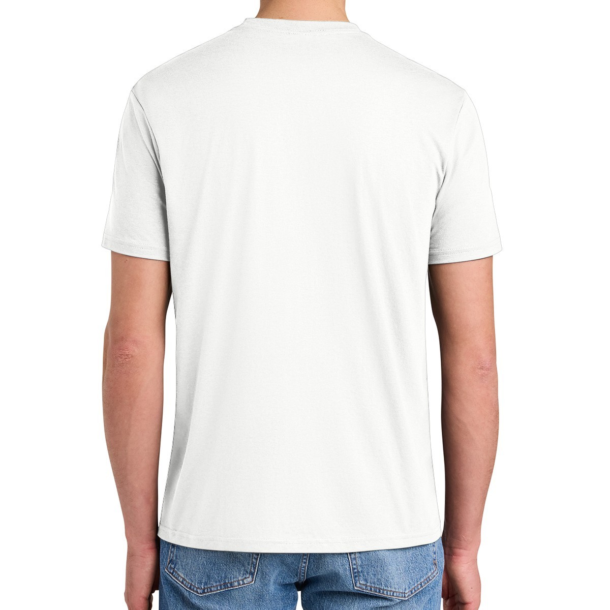 DISTRICT DM130 Men's Perfect Tri Blend Crew Tee Plain T-Shirt, Natural / Large gallery