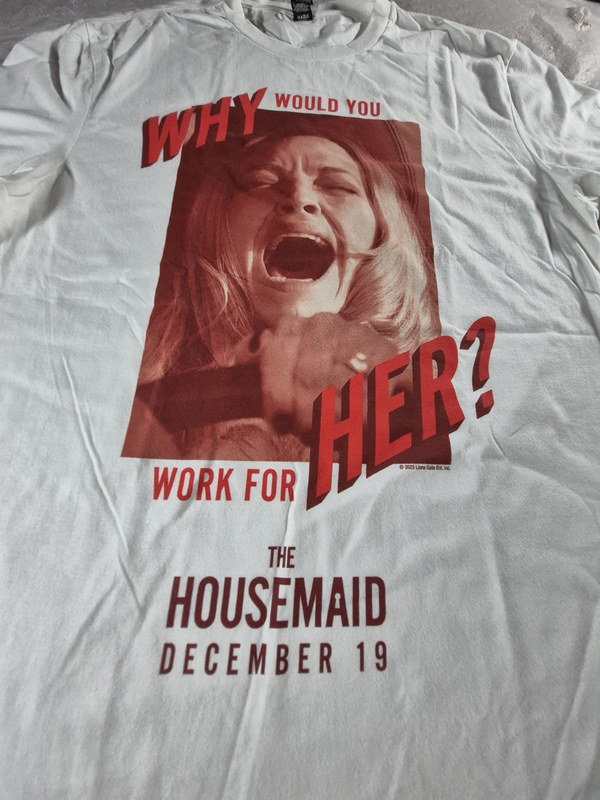 The Housemaid Cinemark Exclusive Amanda Seyfried Movie Promo White TShirt Medium gallery