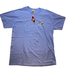 Old Guys Rule Men TShirt Large Blue Golf Cart Graphic This Is How I Roll w Stain