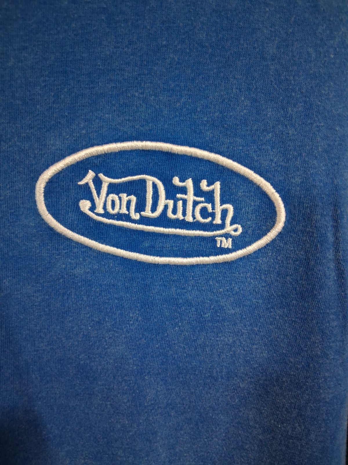 Von Dutch Men’s L Blue Cotton Blend Crew Neck Graphic T-Shirt Genuine Riders gallery