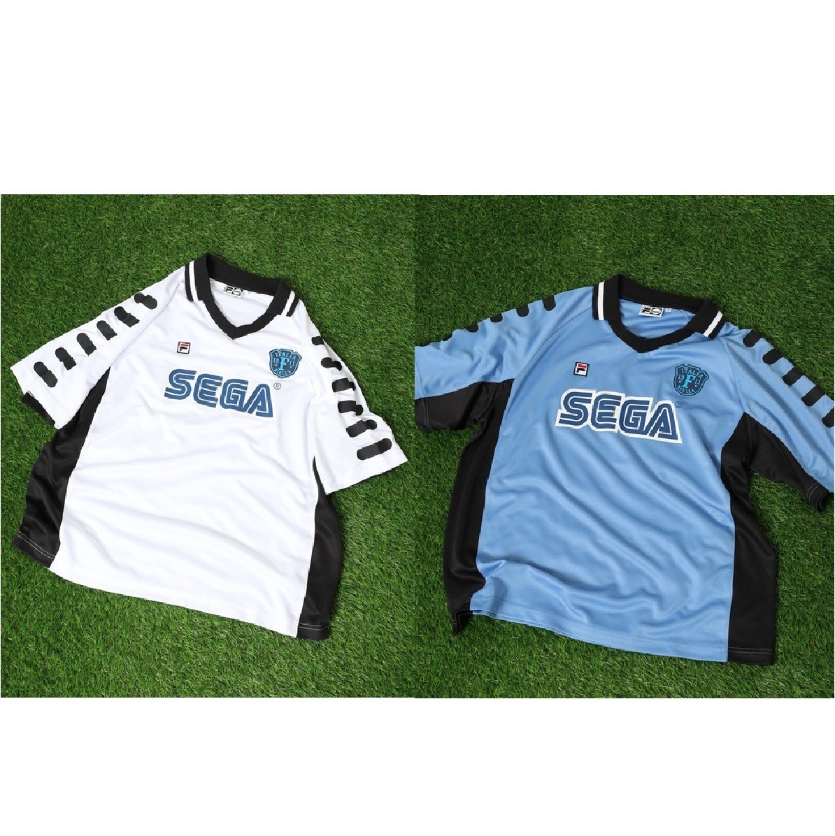 FILA HERITAGE SEGA Short Sleeve Shirt white or blue size M~XL new from japan gallery