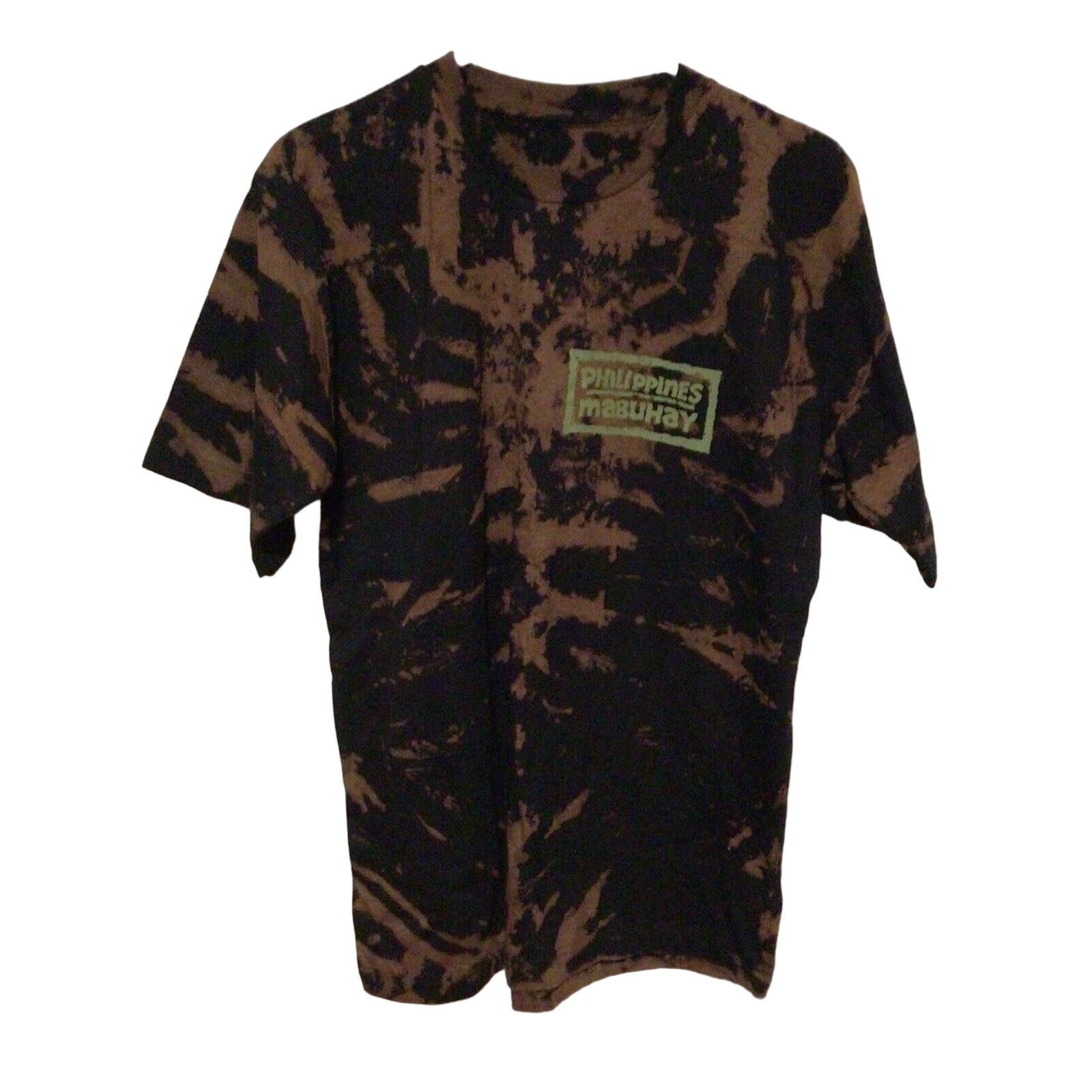 Didro Mabuhay Filipino T-Shirt Bleached Black 100% Cotton Tee Size XL