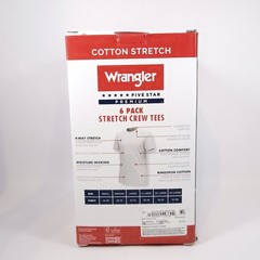 Wrangler Men Undershirts White Crew Neck Cotton Stretch Size 2XL Lot of 2 Packs