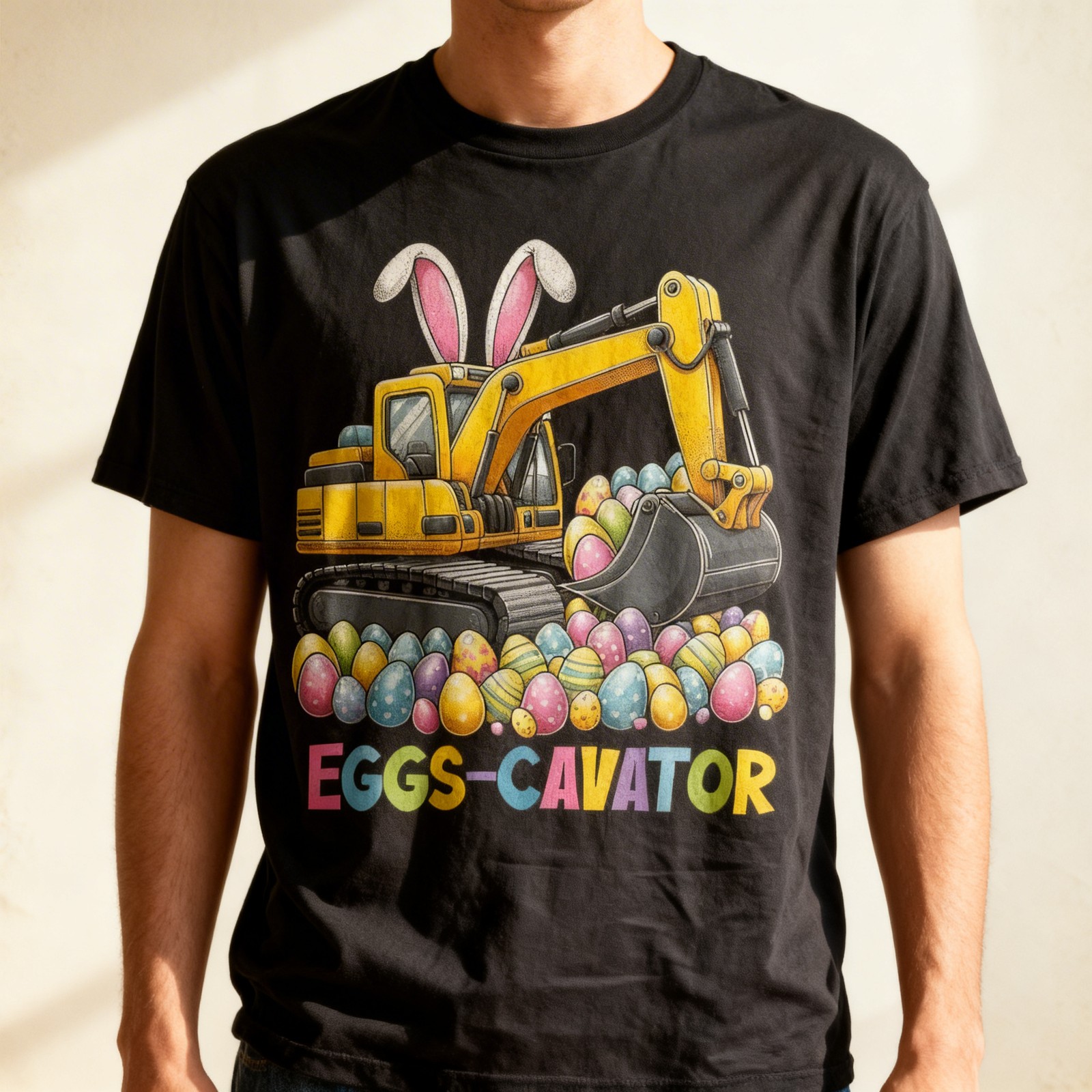 Eggs-Cavator Easter Day Excavator Easter T-Shirt X9