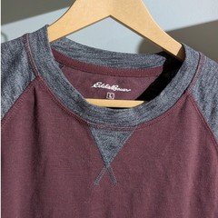 Eddie Bauer | Two Tone Raglan Long Sleeve Shirt | Size L