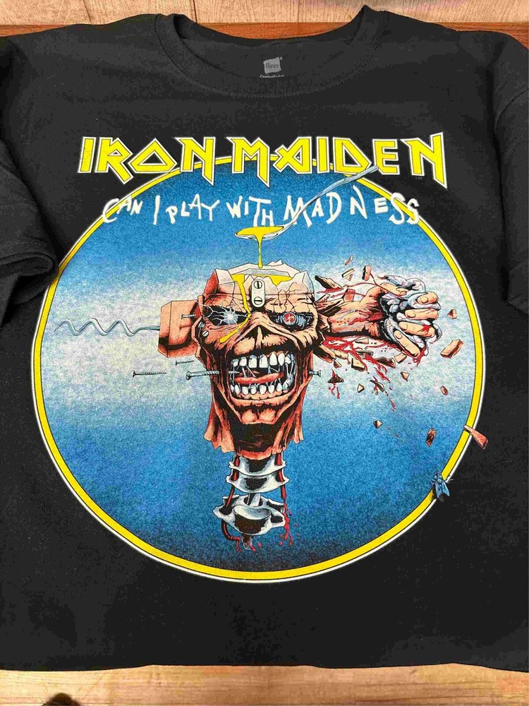 Iron Maiden Can I Play With Madness 7th Son of a 7th Son Tour 1988 Black Sto2XL