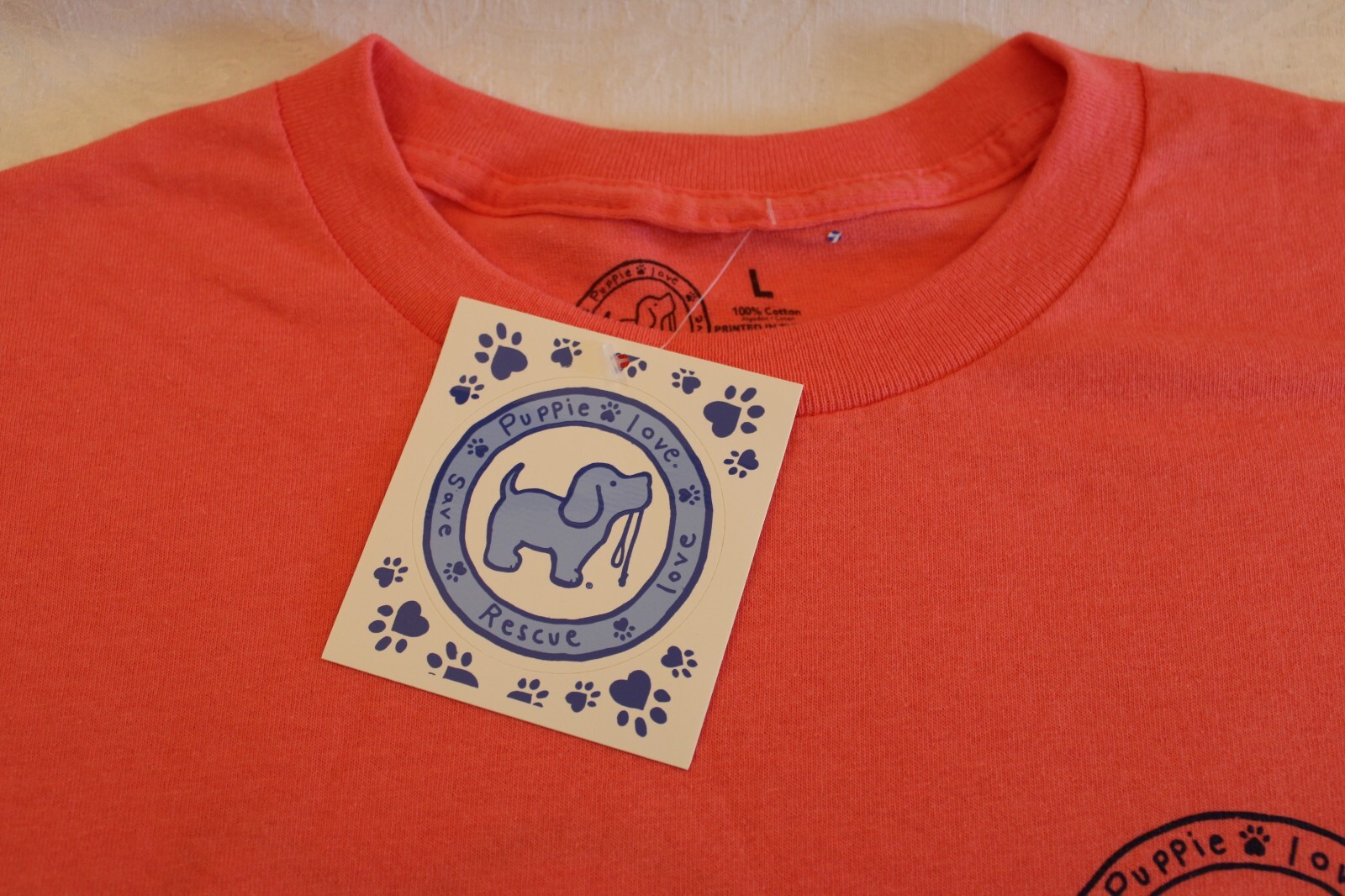 Puppie Love Flamingo Filled Dog Print Short Sleeve T-Shirt - Pink, NEW gallery