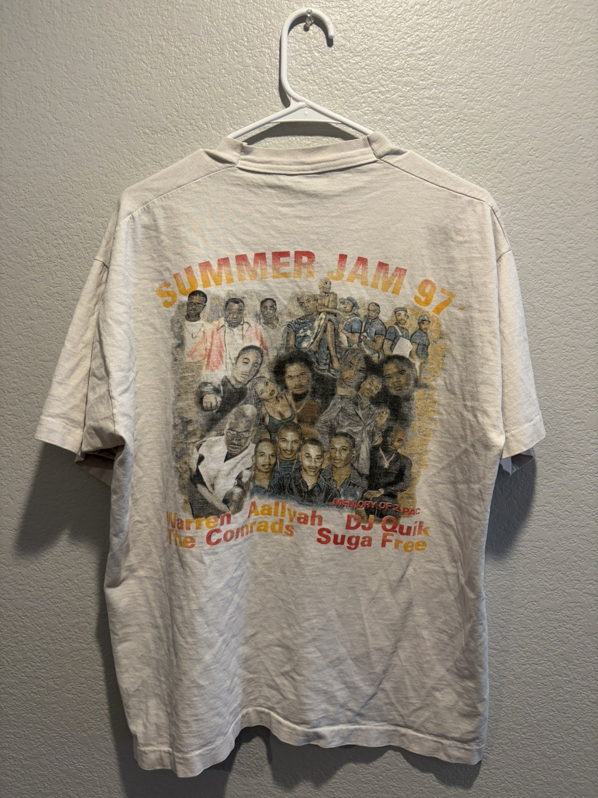 VTG Summer Jam 92.3 THE BEAT 1997 Rap Tee Shirt SZ XL RARE TUPAC DJ QUIK AALIYAH gallery
