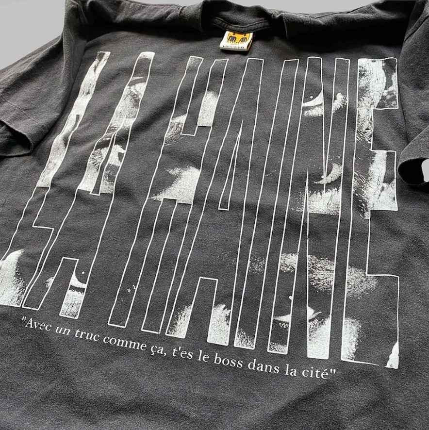 La Haine Shirt Sz XL Vintage Style Long Sleeve Black Faded Single Stitch REPRINT gallery
