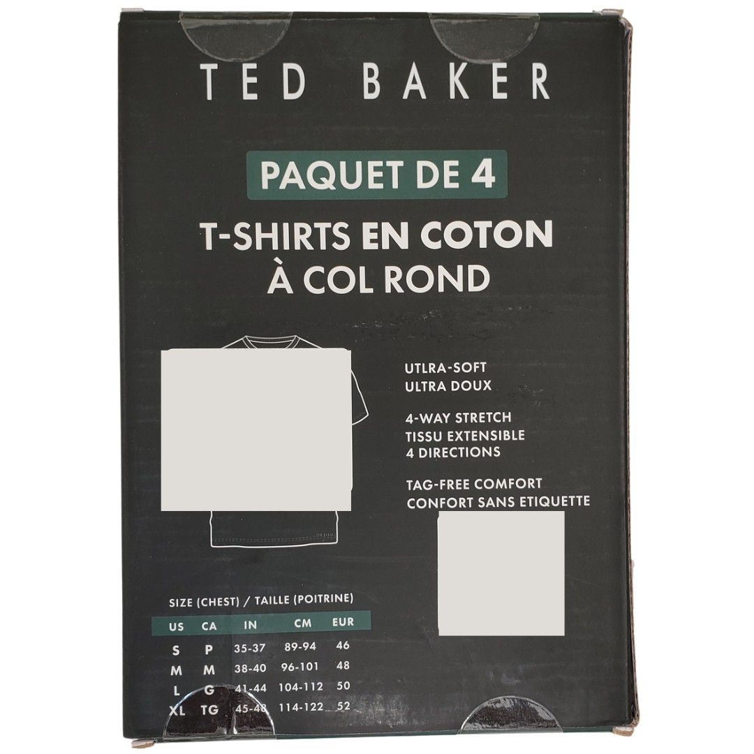 TED BAKER Tees Men Large Crew Neck Cotton Blend 4 Pack NWT! gallery