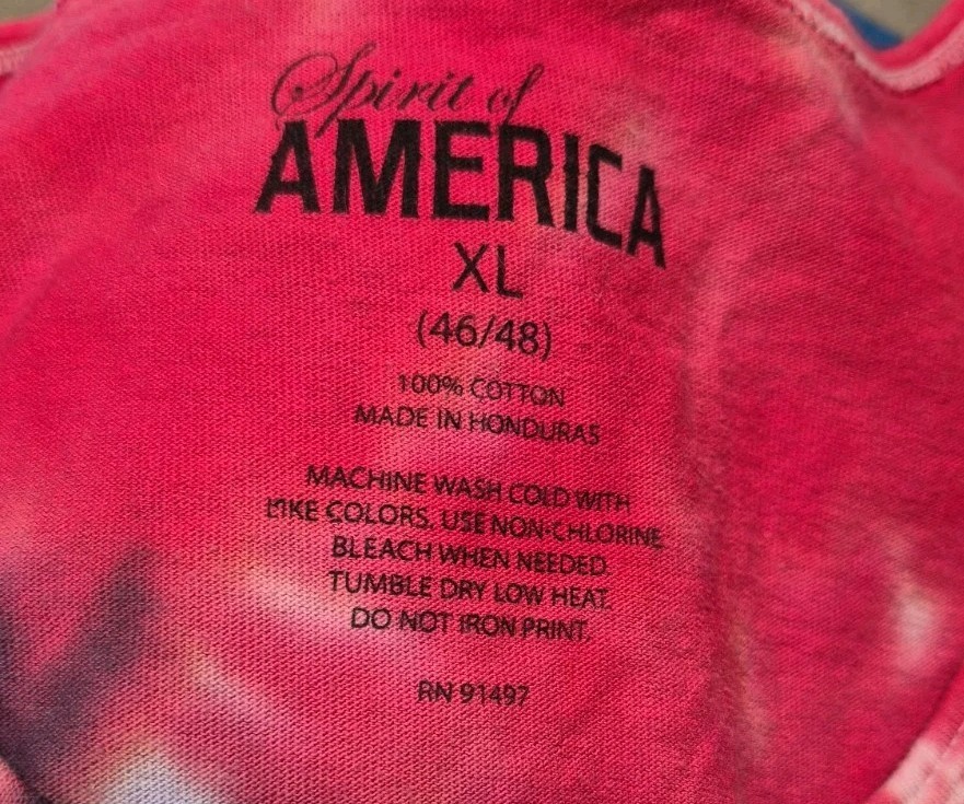 Spirit Of America XL Eagle Flag Red White Blue Tie Dye Tank Top Muscle Shirt gallery