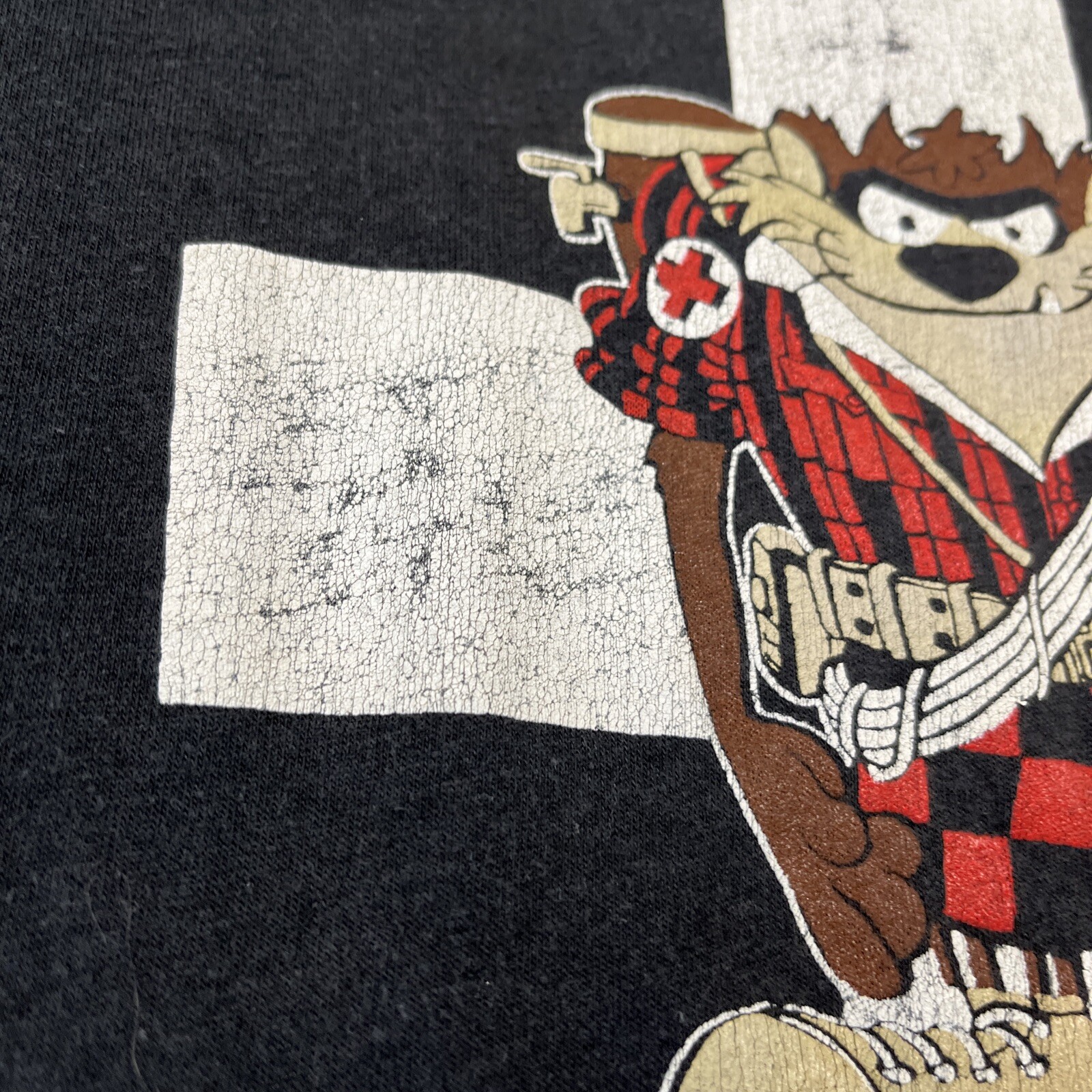 Vintage 1987 USAF Rescue Team Tax Tee Black Large Single Stitch VTG 80s Cartoon gallery