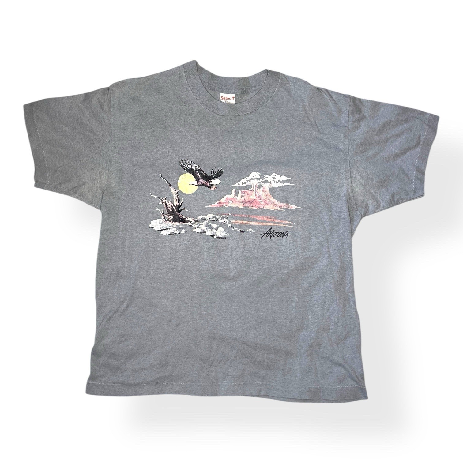 VTG 1980s Single Stitch T-Shirt Adult XL White Arizona Landscape SELEC-T Nature gallery