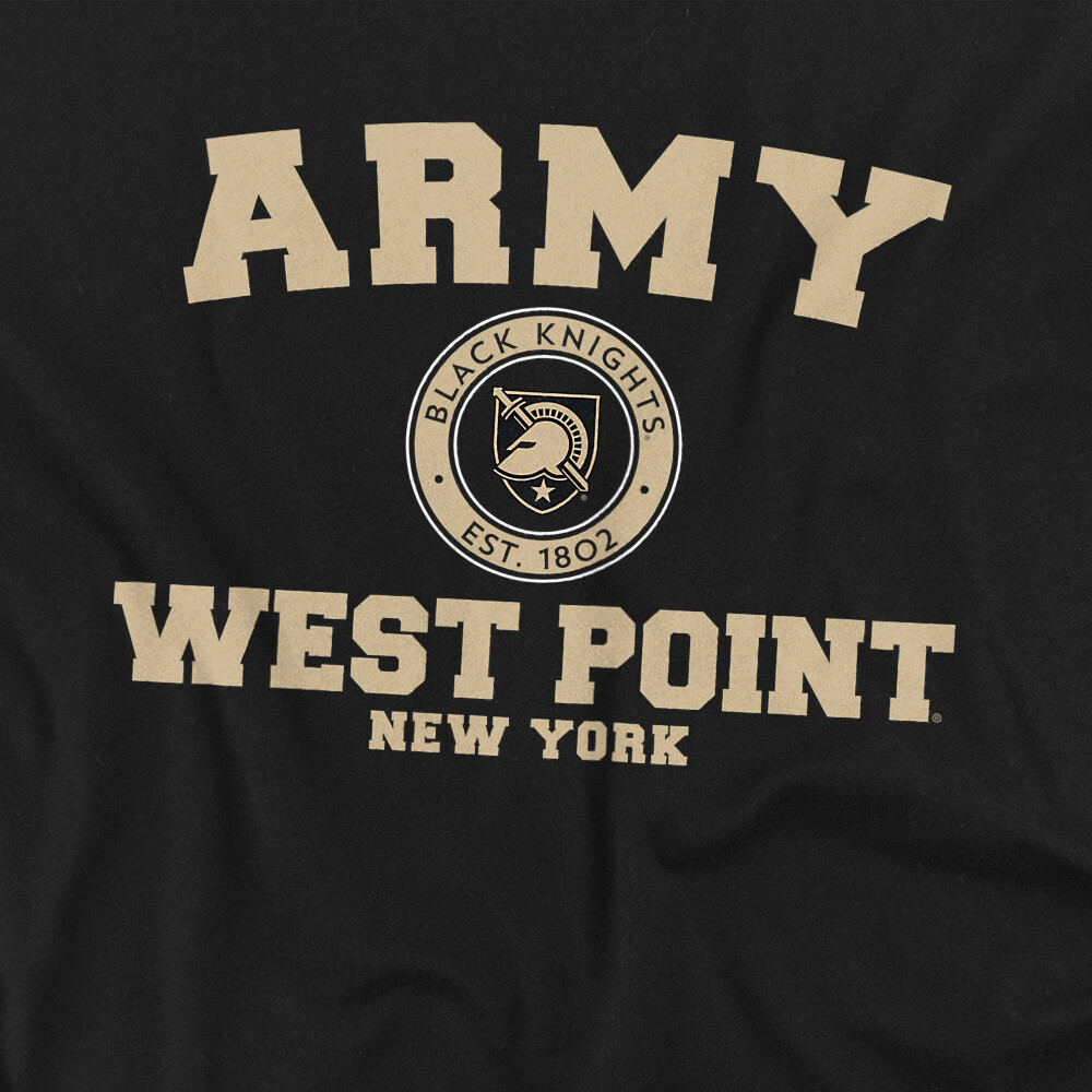 West Point U.S. Military Academy Adult T-Shirt Circle Logo, Black, S-5XL gallery