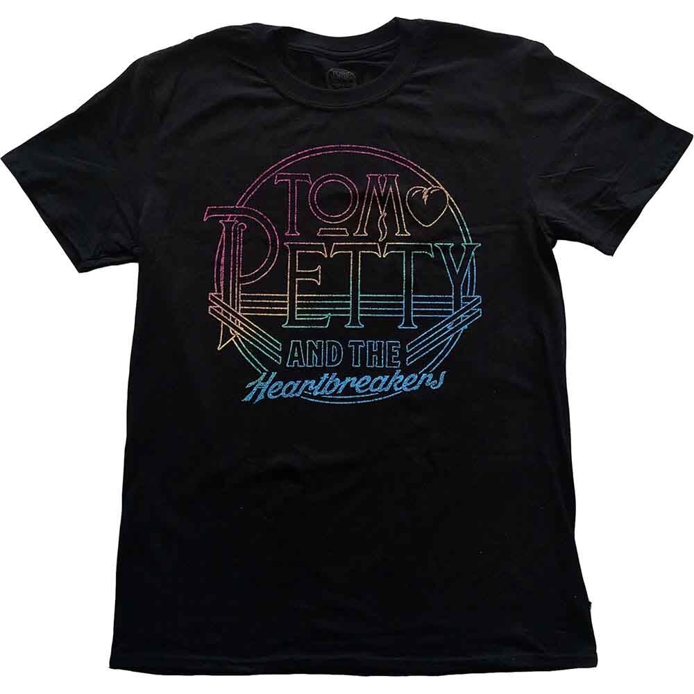 Tom Petty & The Heartbreakers Circle Logo T-Shirt Black New
