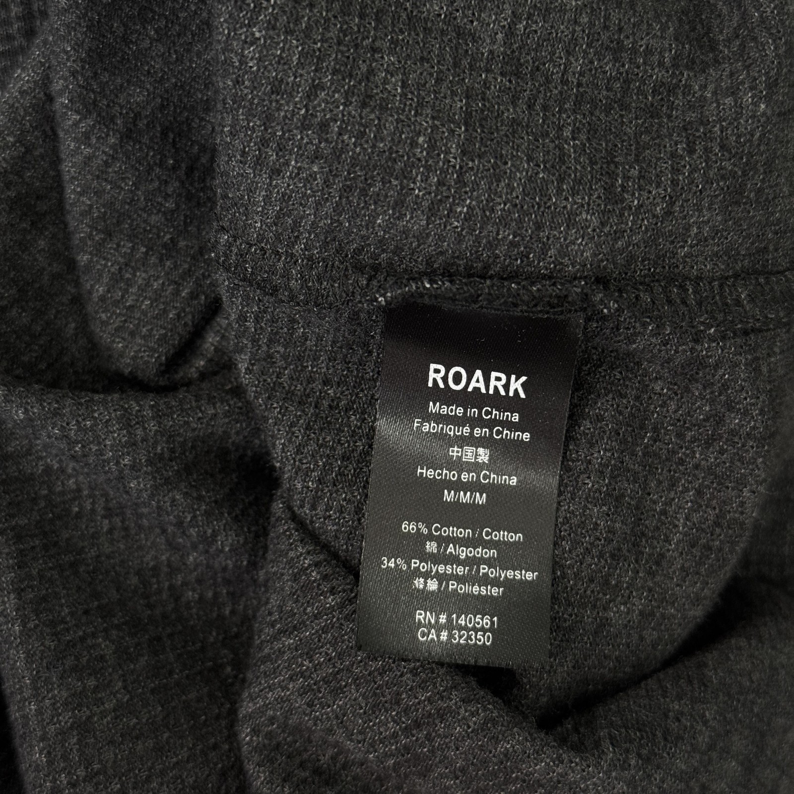 Roark Shirt Mens Medium Thermal Henley Range Rat Knit Long Sleeve Waffle Grey gallery