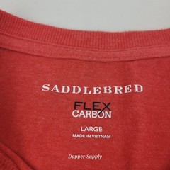 Saddlebred Mens Large Orange Flex Carbon Long Sleeve Pullover Henley Shirt