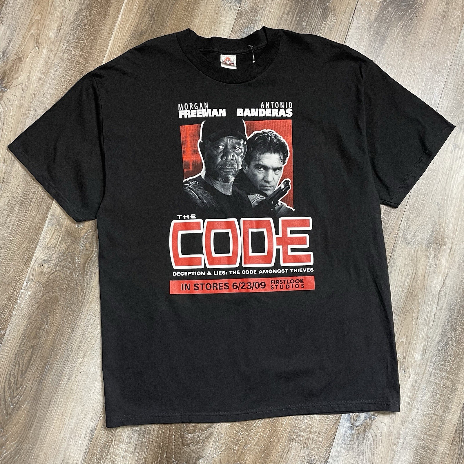 2009 The Code Vintage Movie Promo Tee Shirt Mens XL Y2K 2000s Morgan Freeman gallery