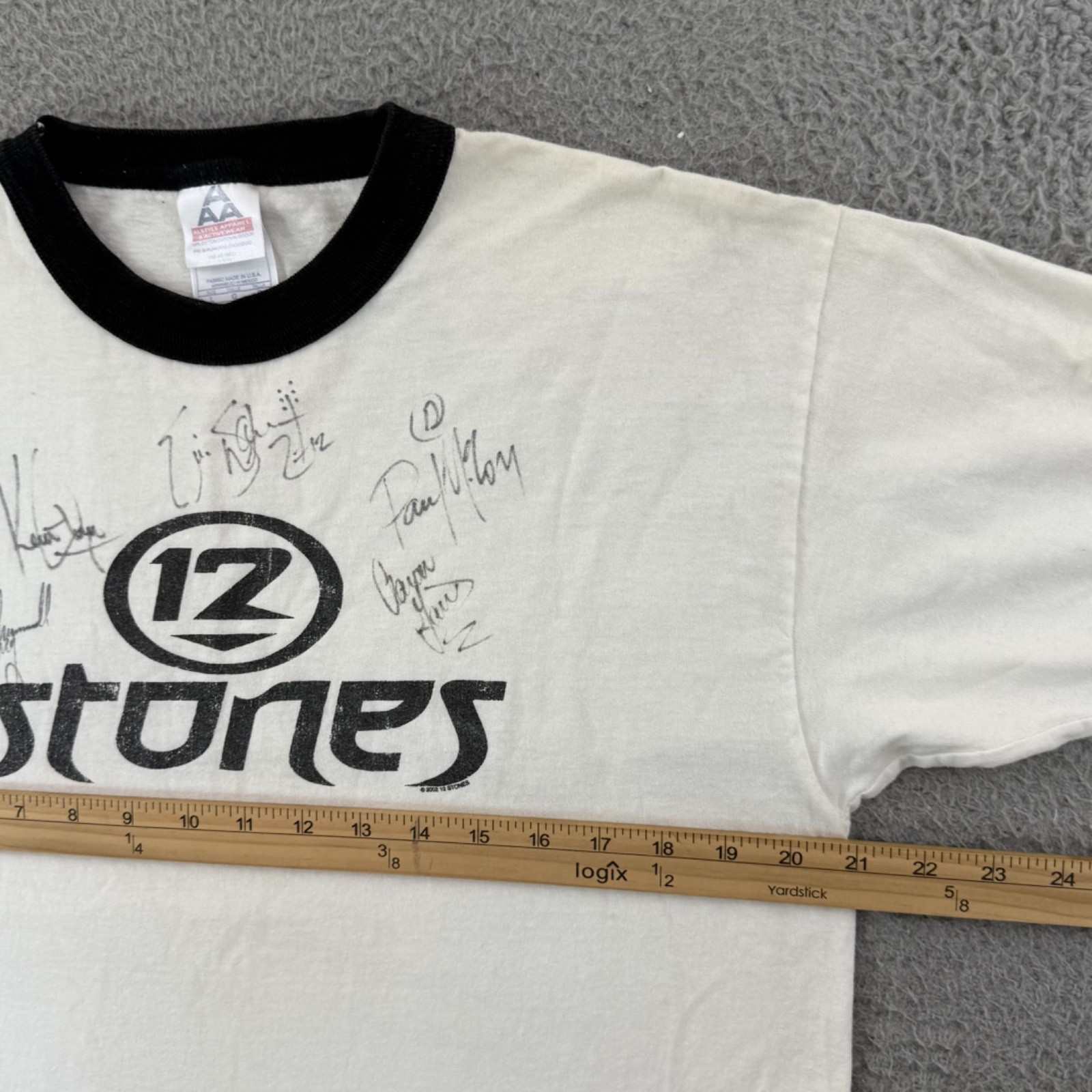Vintage 12 Stones Shirt Mens Large Ringer Short Sleeve Band Music Tour Y2K USA gallery