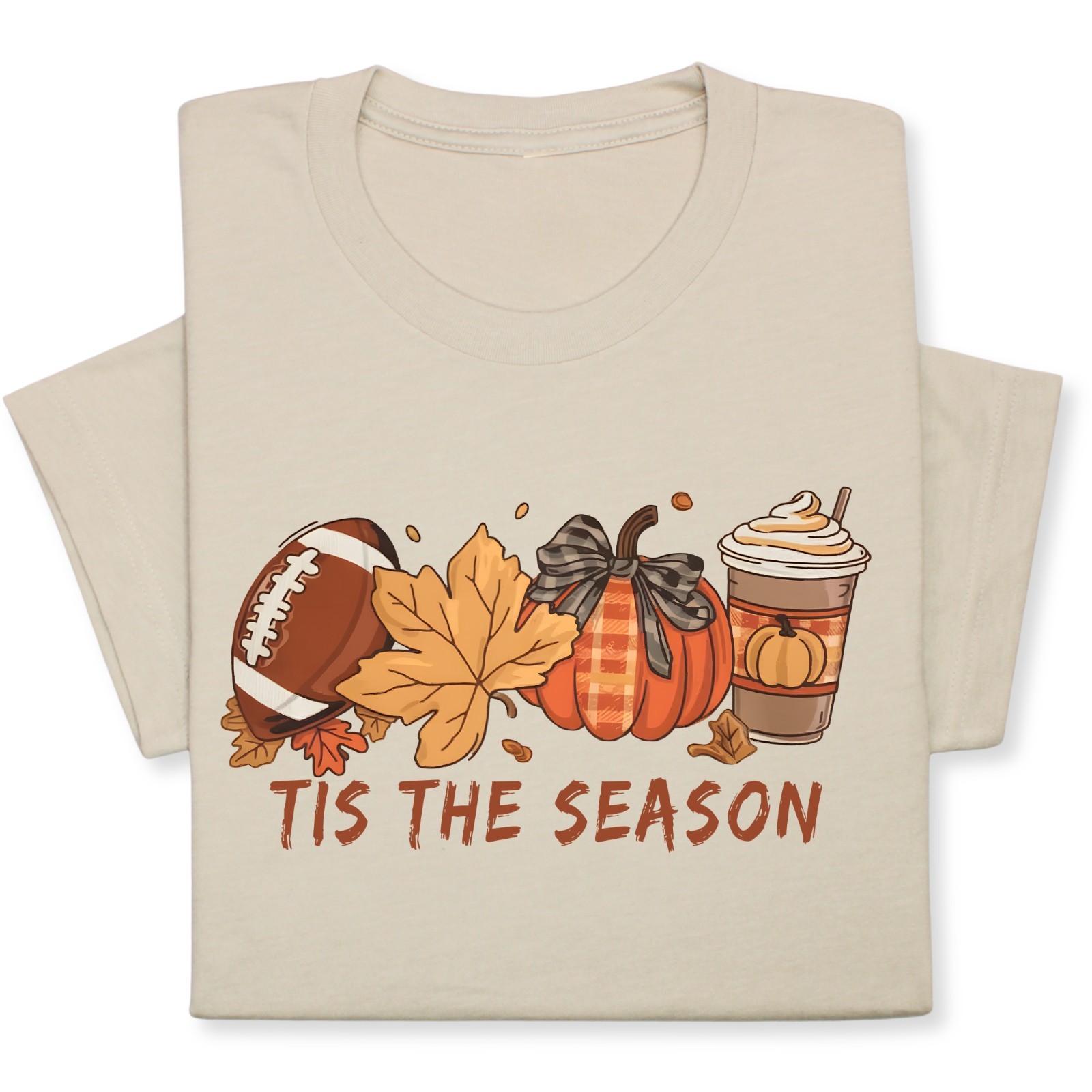 Tis the Season Fall T-Shirt, Pumpkin Spice & Football Autumn Tee gallery