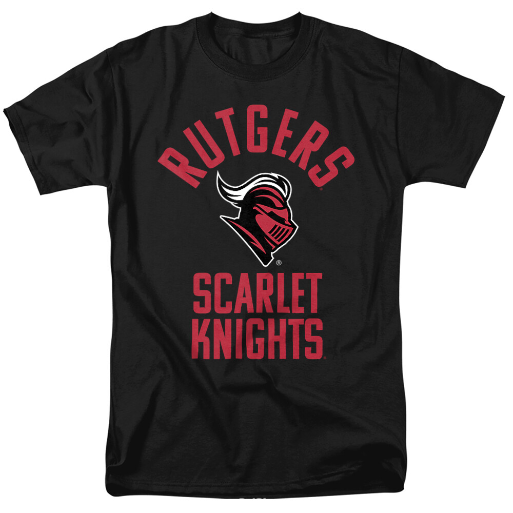 Rutgers University Adult T-Shirt Scarlet Knights Logo, Black, S-5XL gallery