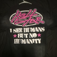 Hellstar Black Graphic Crew Neck Short Sleeve T-Shirt “I See Humans” Men’s XL