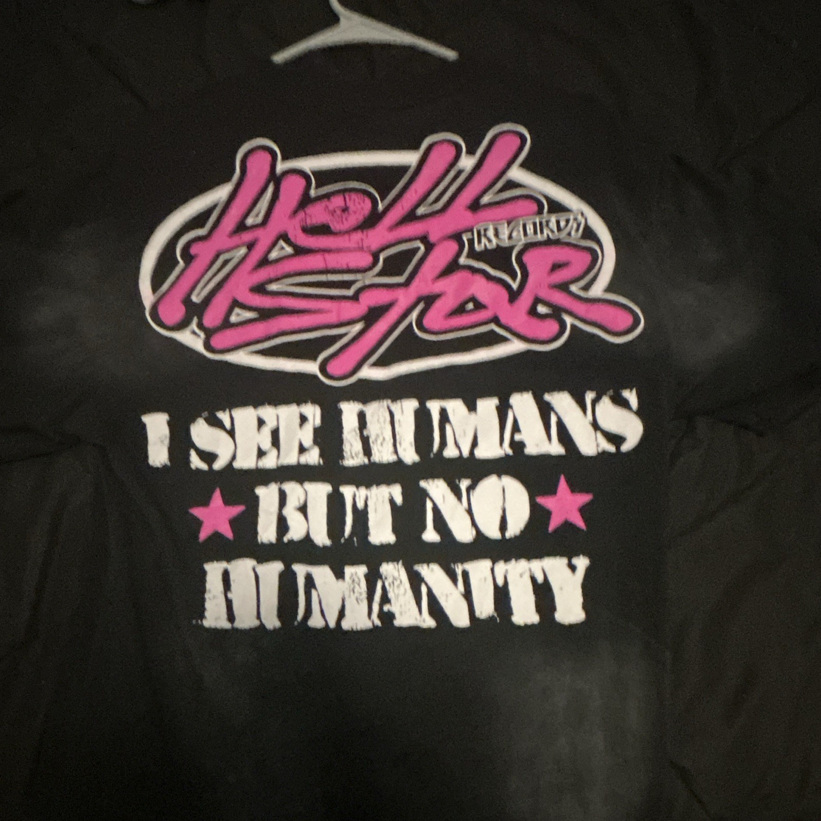 Hellstar Black Graphic Crew Neck Short Sleeve T-Shirt "I See Humans" Men's XL gallery