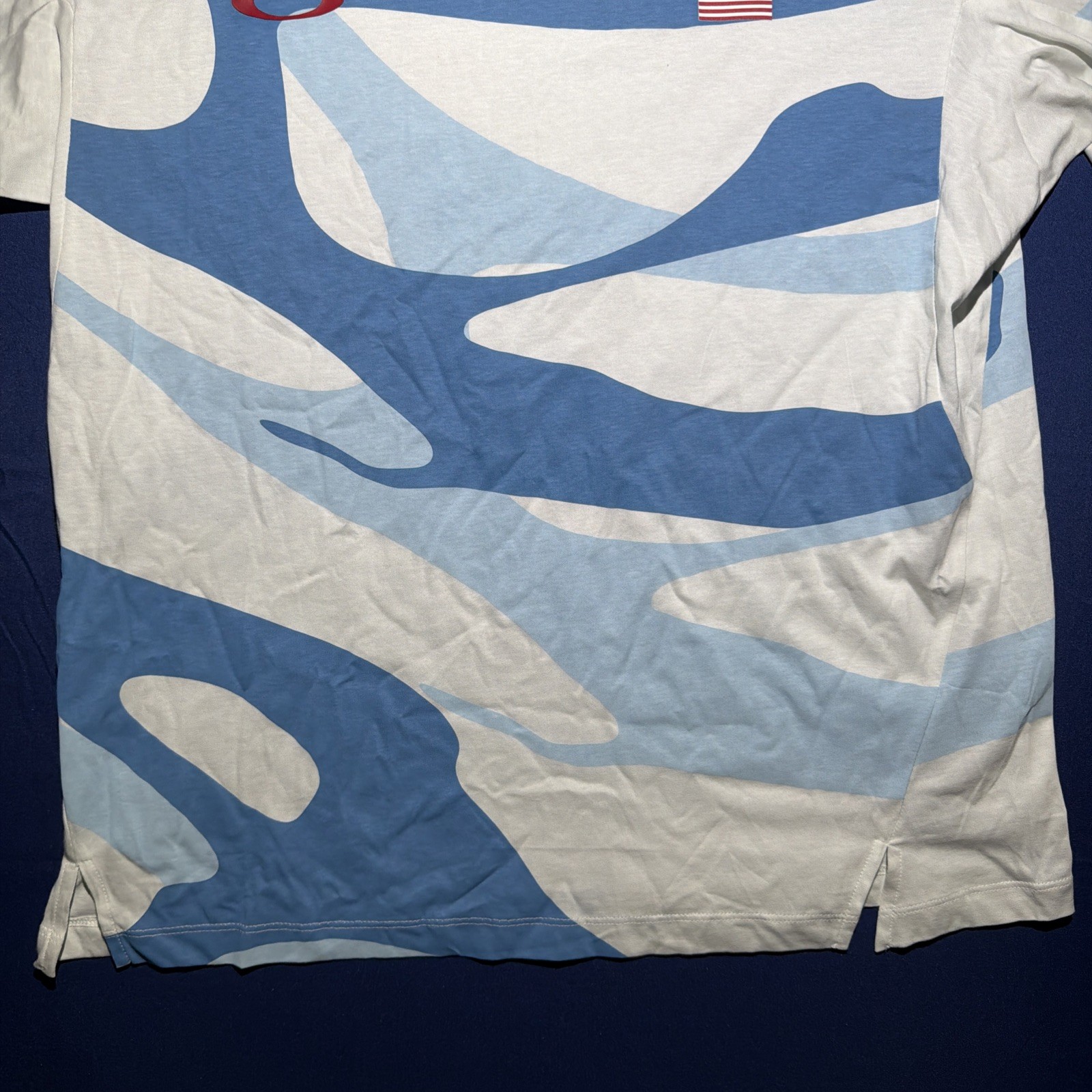 Oakley Team USA T Shirt Men Blue White Made in Italy Polyamide Size Small gallery