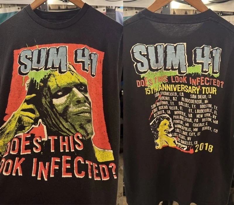 Sum 41 Does This Look Infected 15th Anniversary Tour T-shirt Men Women gallery