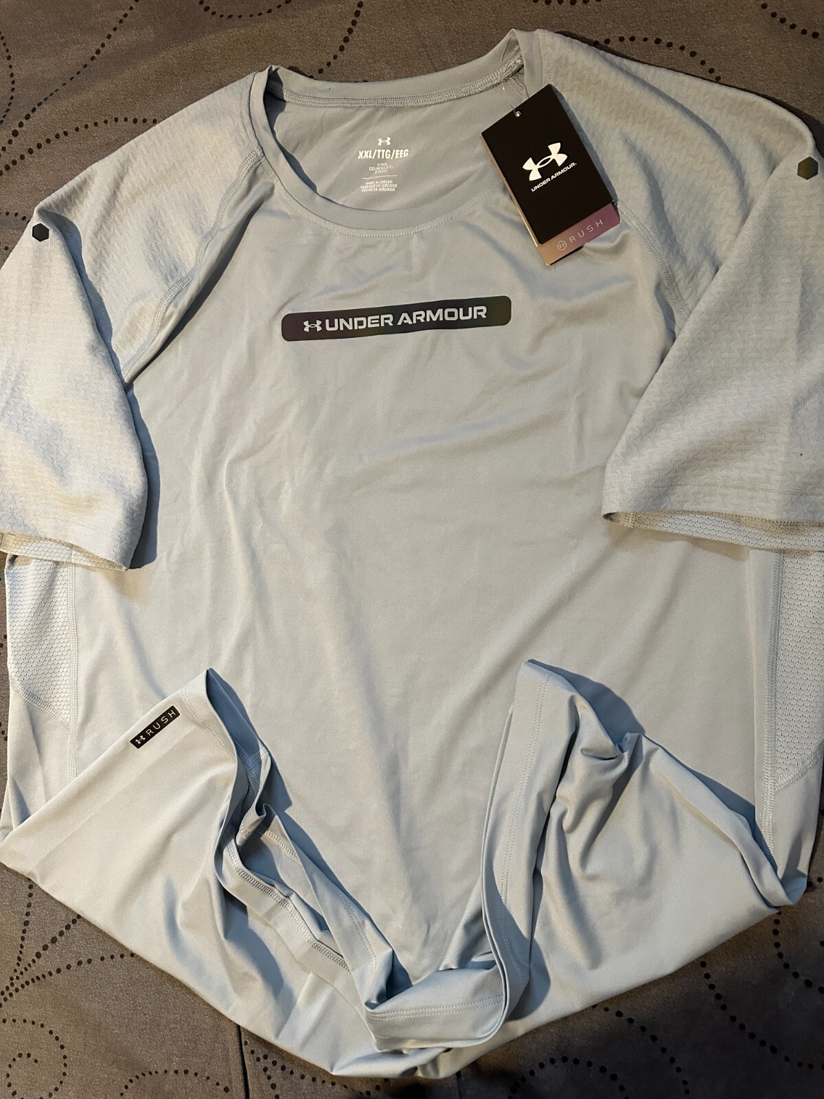 UNDER ARMOUR RUSH SMART RECOVERY SEMI SPHERE FITTED SHIRT SIZE 2XL MEN $85.00 gallery