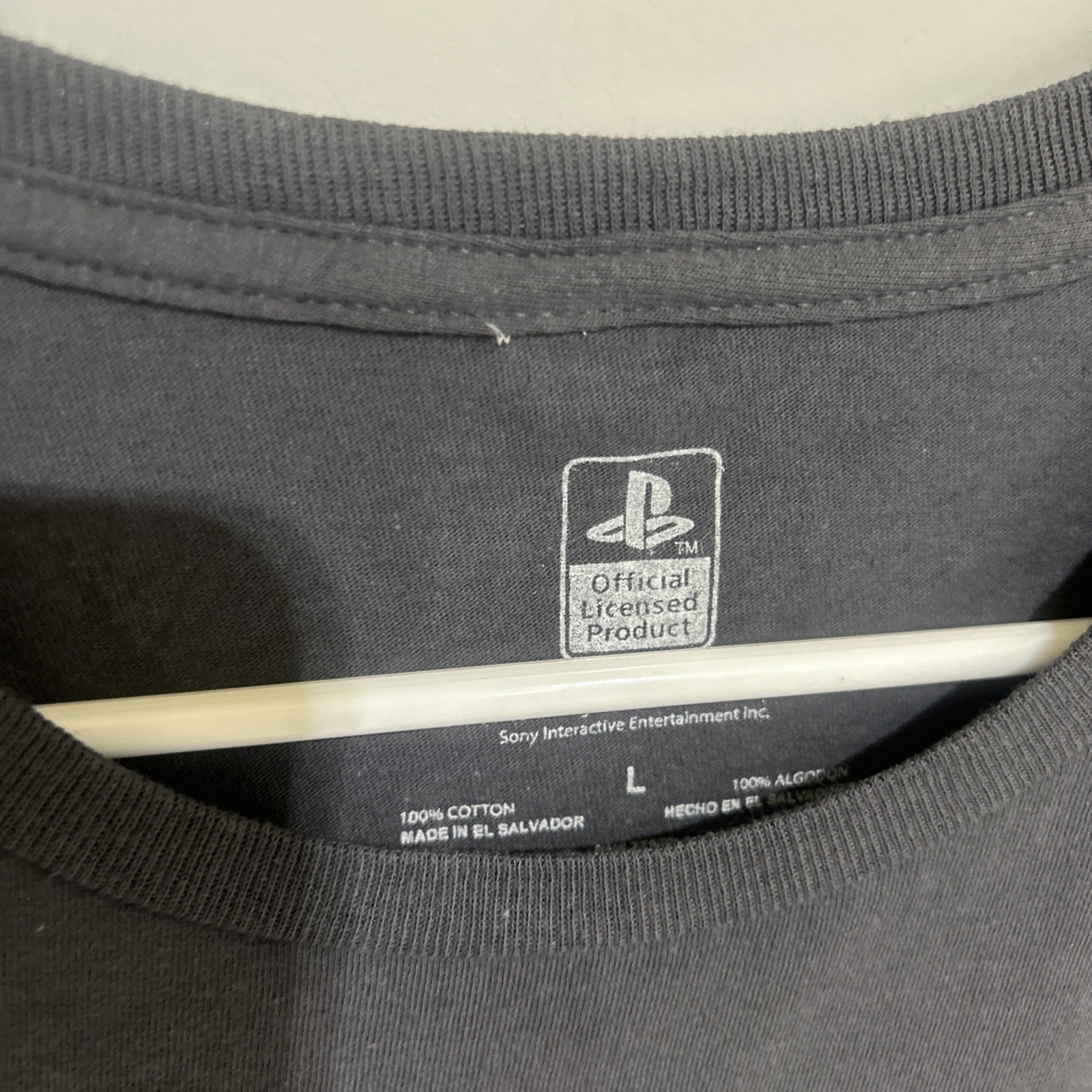 NWOT Official PLAYSTATION 100% Cotton TEE / T-Shirt Size LARGE Dark Gray gallery