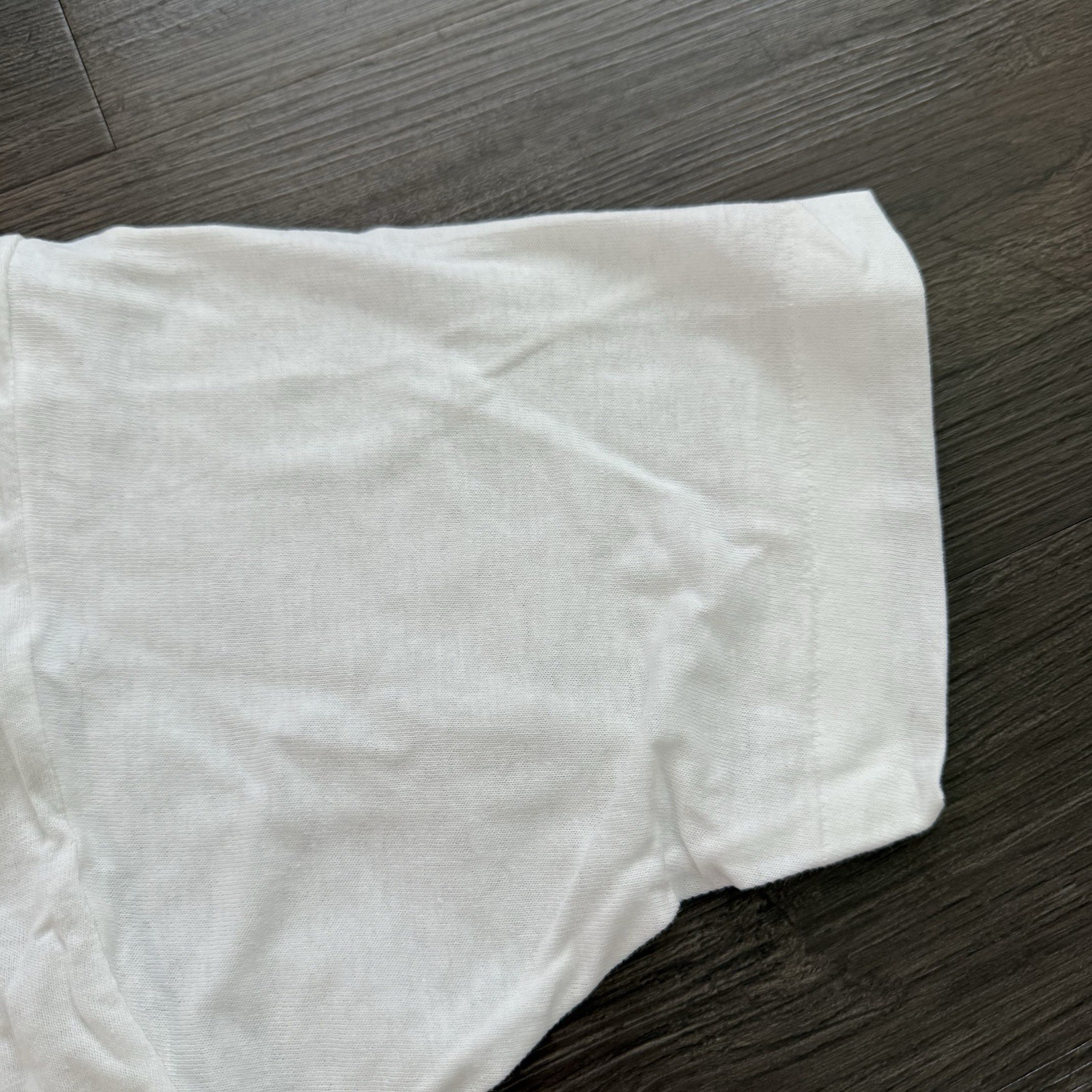 VTG 80s Fruit of the Loom THIN T-Shirt White S 34-36 Blank USA NOS gallery