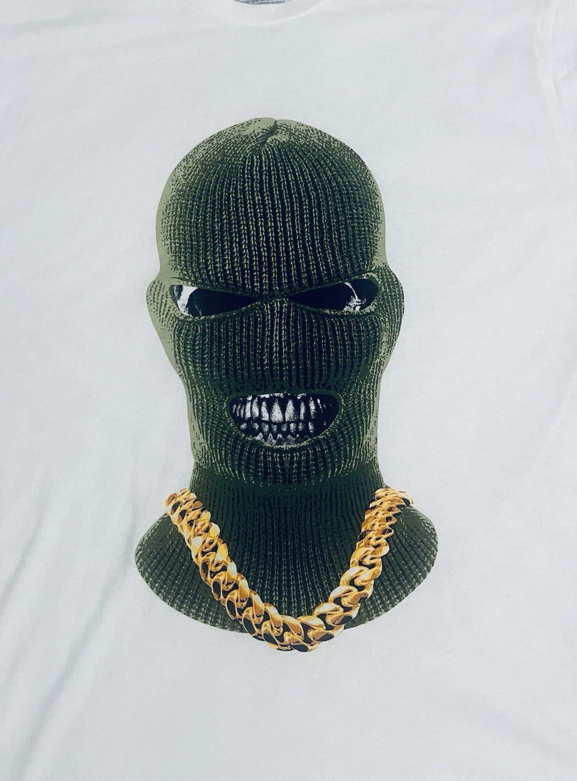 Misunderstood GENIUS large white tee skully gang NWOT gallery