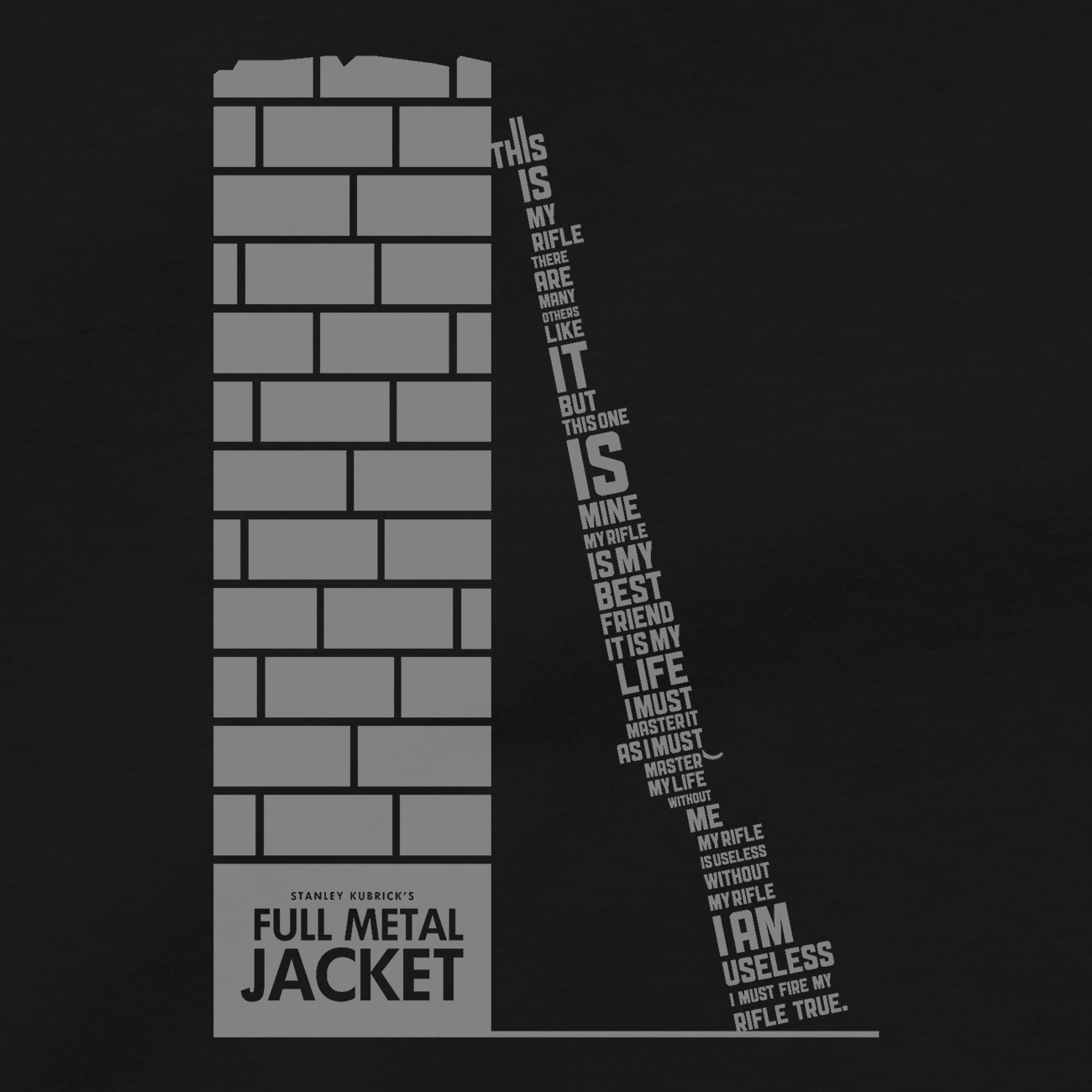 RIFLEMANS CREED T Shirt Full Metal Jacket Kubrick Gunny R Lee Ermey Vietnam Tee gallery