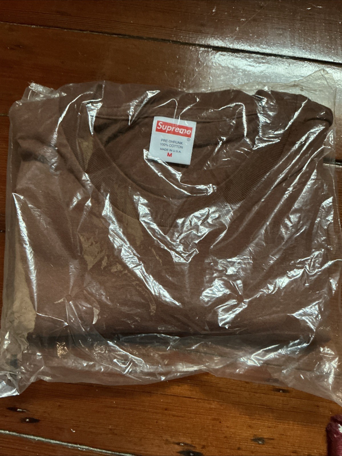 🔥 Supreme Spaghetti Tee Shirt Brown New Size Medium M 2021 🔥 gallery